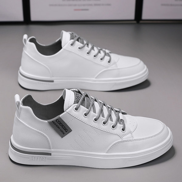 Alkalmi bőr tornacipő fűzővel, különböző színekben