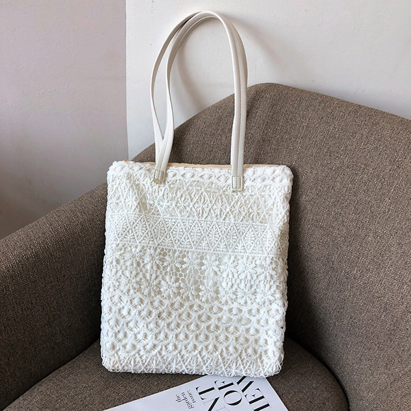 Női csipke táska cipzárral