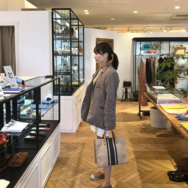 Női nagytáska - csíkos