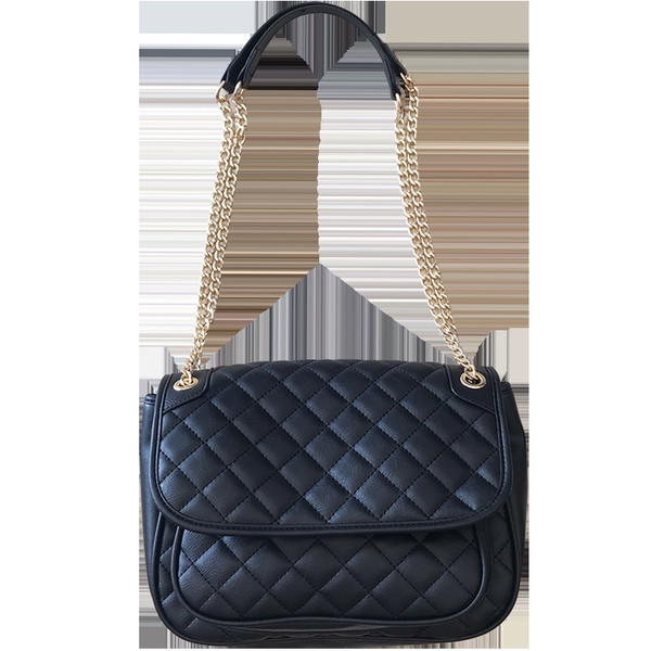 Új modell steppelt eco bőr táska fém csattal