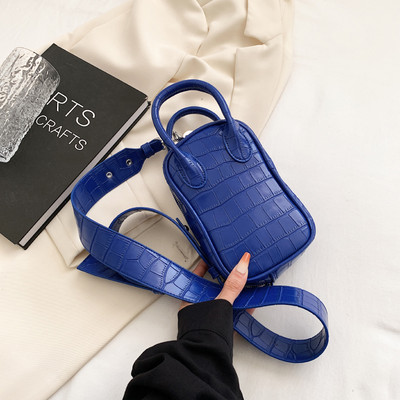 Γυναικεία μοντέρνα μίνι δερμάτινη τσάντα ώμου