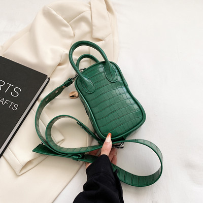 Γυναικεία μοντέρνα μίνι δερμάτινη τσάντα ώμου