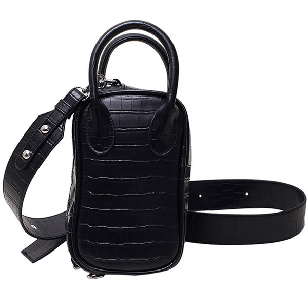 Γυναικεία μοντέρνα μίνι δερμάτινη τσάντα ώμου