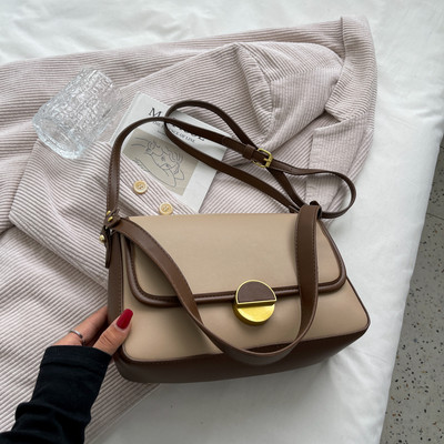 Uue mudeliga naiste nahast kott metallist lukuga