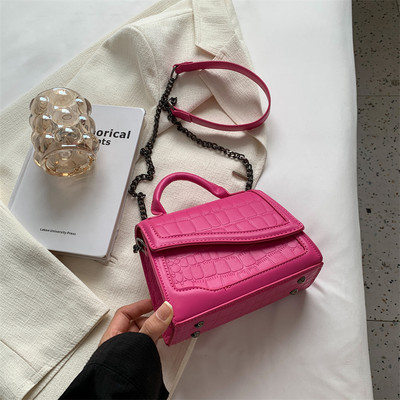 Madinga moteriška odinė rankinė su pečių grandinėle