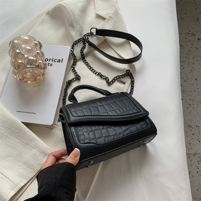 Madinga moteriška odinė rankinė su pečių grandinėle