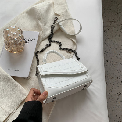 Madinga moteriška odinė rankinė su pečių grandinėle