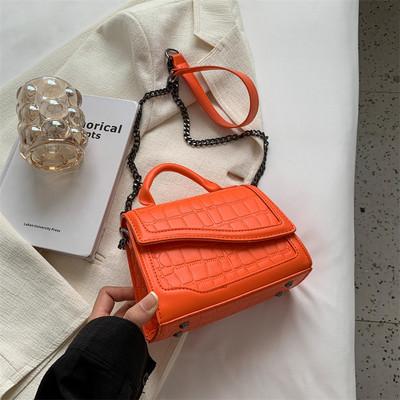 Madinga moteriška odinė rankinė su pečių grandinėle