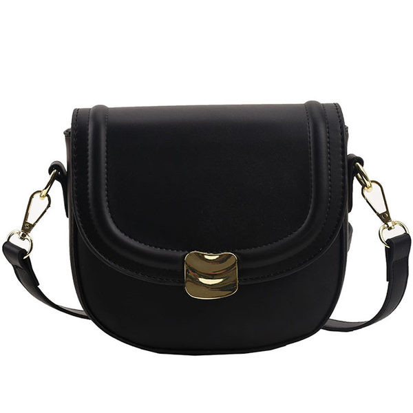 Μικρή τσάντα με φερμουάρ και μεταλλικό κούμπωμα