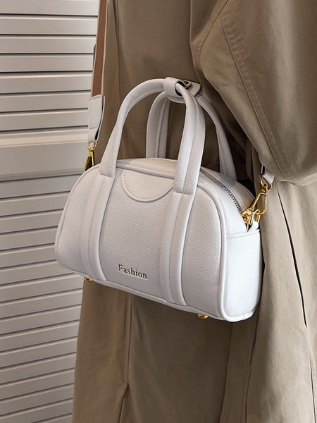 Eko odos rankinė su dekoratyviniu užrašu