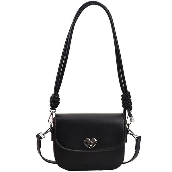 Įvairių spalvų nedidelė nedidelė rankinė su dekoratyvine veidrodine širdele