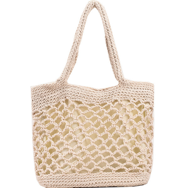 Įprasta moteriška megzta kepurė su rankenomis ant pečių