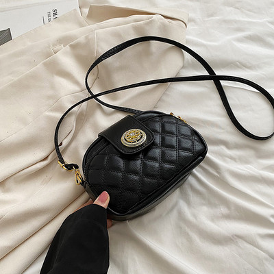 Νέο μοντέλο μικρή γυναικεία τσάντα ώμου-λευκό και μαύρο χρώμα