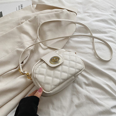 Νέο μοντέλο μικρή γυναικεία τσάντα ώμου-λευκό και μαύρο χρώμα