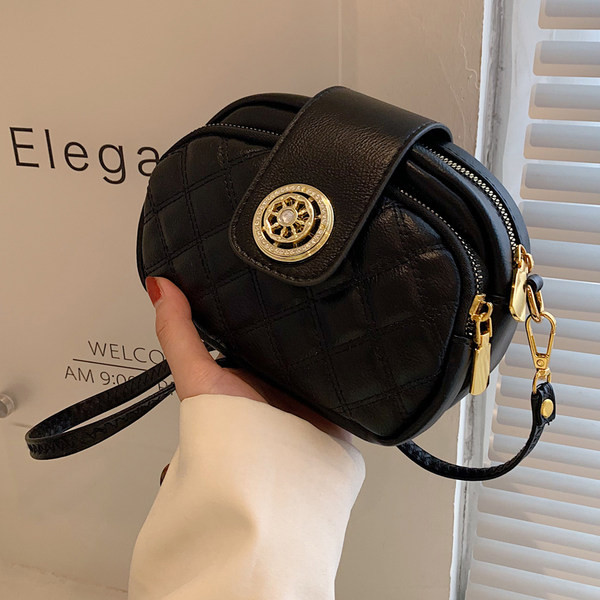 Νέο μοντέλο μικρή γυναικεία τσάντα ώμου-λευκό και μαύρο χρώμα