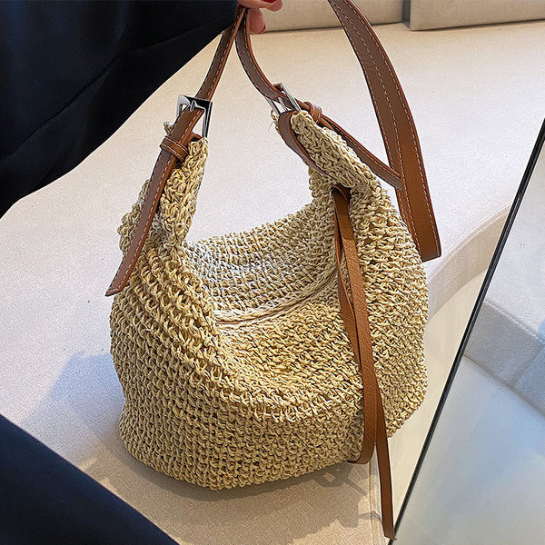 Moteriškas austas pečių krepšys