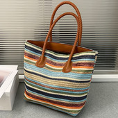 Τσάντα τύπου casual ψάθινη τσάντα για γυναίκες