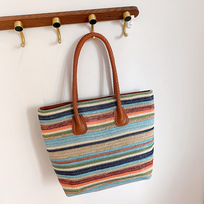 Τσάντα τύπου casual ψάθινη τσάντα για γυναίκες