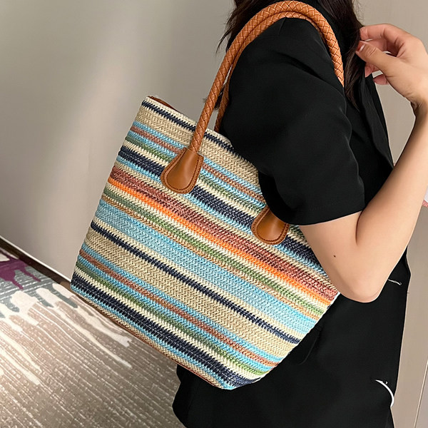 Τσάντα τύπου casual ψάθινη τσάντα για γυναίκες