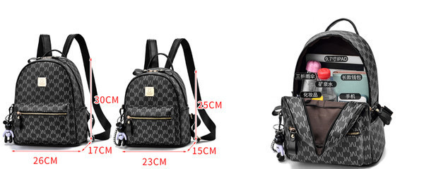 Μοντέρνο έκο δερμάτινο γυναικείο σακίδιο πλάτης με τρισδιάστατη διακόσμηση και κλείσιμο με φερμουάρ