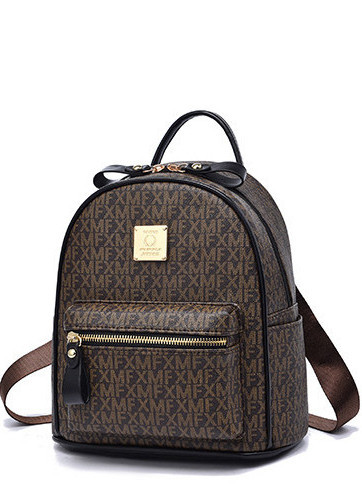 Γυναικείο καθημερινό σακίδιο πλάτης δύο μοντέλων με φερμουάρ και μπροστινή τσέπη