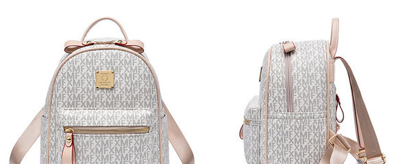 Γυναικείο καθημερινό σακίδιο πλάτης δύο μοντέλων με φερμουάρ και μπροστινή τσέπη