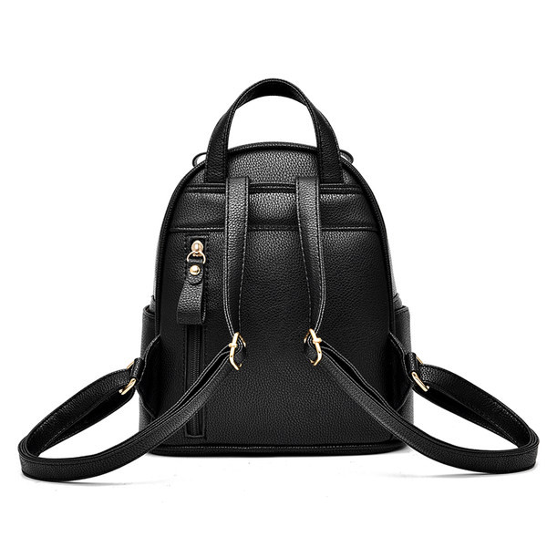 Νέο μοντέλο γυναικείο σακίδιο πλάτης με κέντημα - λευκό και μαύρο χρώμα