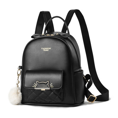 Γυναικείο μοντέρνο δερμάτινο σακίδιο πλάτης με μεταλλικό κούμπωμα