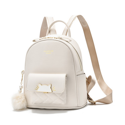 Γυναικείο μοντέρνο δερμάτινο σακίδιο πλάτης με μεταλλικό κούμπωμα