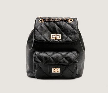 Kahes värvitoonis kuldsete motiividega naiste seljakott