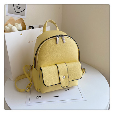 Naiste kaasaegne ökonahast seljakott esitaskuga