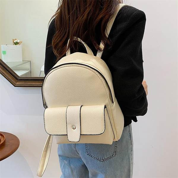 Naiste kaasaegne ökonahast seljakott esitaskuga