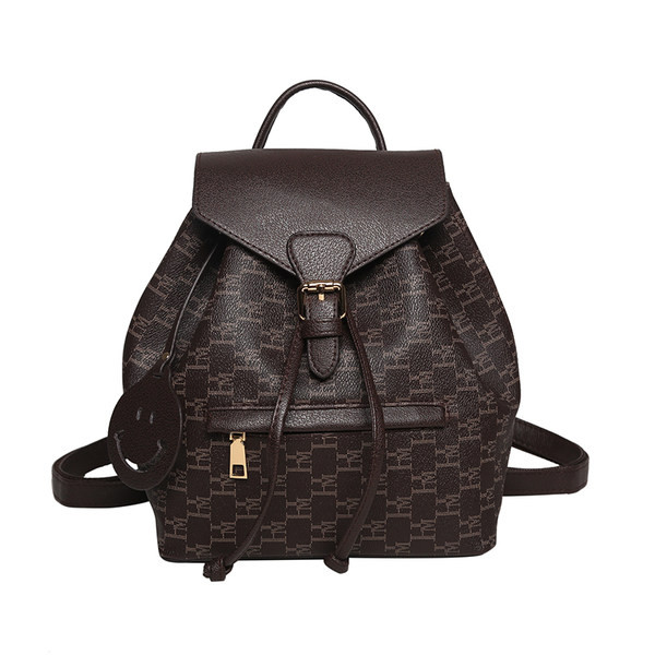 Dviejų spalvų moteriška kelioninė kuprinė su raktų pakabuku