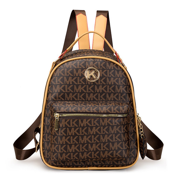 Γυναικείο κομψό σακίδιο πλάτης με μεταλλικό στοιχείο και διακόσμηση κλειδαριάς