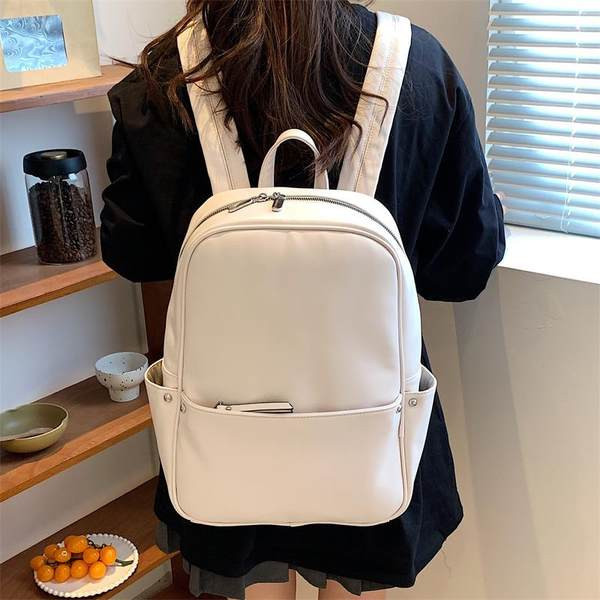 rugalmas női hátizsák mindennapi használatra, cipzárral