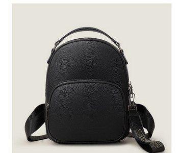 Γυναικείο σακίδιο πλάτης καθαρού σχεδιασμού από τεχνητό δέρμα με μπροστινή τσέπη και κλείσιμο με φερμουάρ