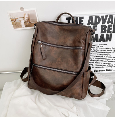 Női hátizsák cipzárral, különböző divatos színekben