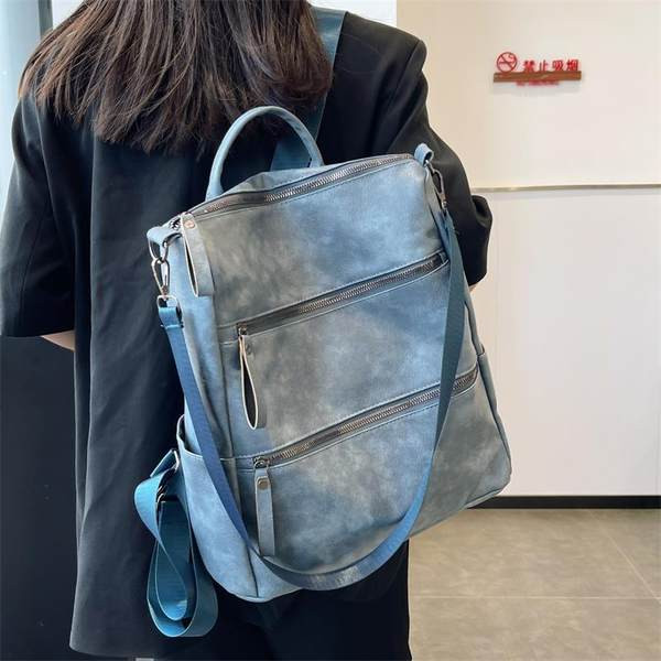 Női hátizsák cipzárral, különböző divatos színekben