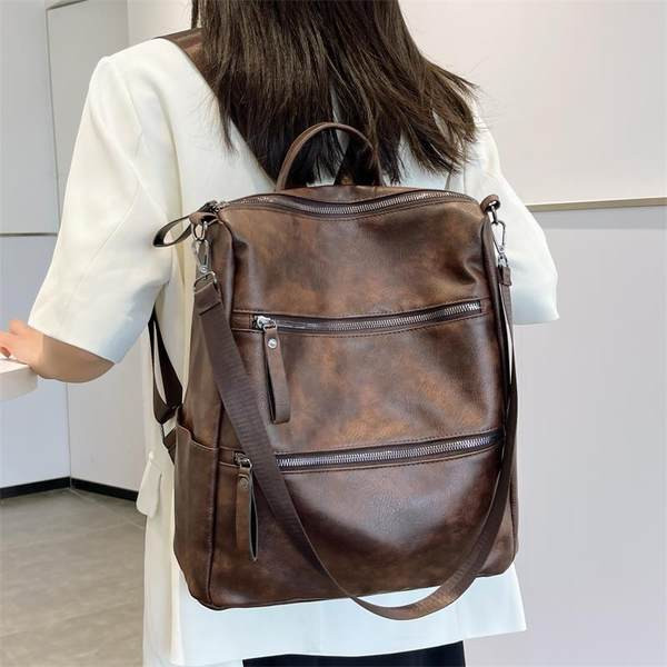 Női hátizsák cipzárral, különböző divatos színekben