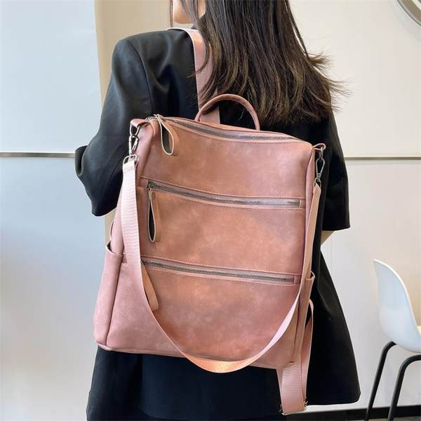 Női hátizsák cipzárral, különböző divatos színekben