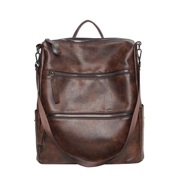 Női hátizsák cipzárral, különböző divatos színekben