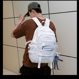 Iskolába alkalmas új modell unisex textil hátizsák felirattal