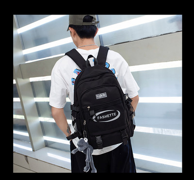 Iskolába alkalmas új modell unisex textil hátizsák felirattal