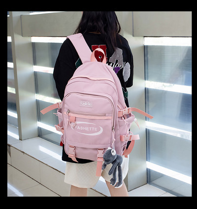 Iskolába alkalmas új modell unisex textil hátizsák felirattal