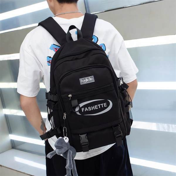 Iskolába alkalmas új modell unisex textil hátizsák felirattal