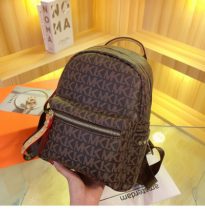 Μοντέρνο γυναικείο σακίδιο πλάτης με στάμπα - διχρωμία