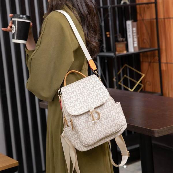 Naiste kaasaegne metallist kaunistusega ökonahast seljakott