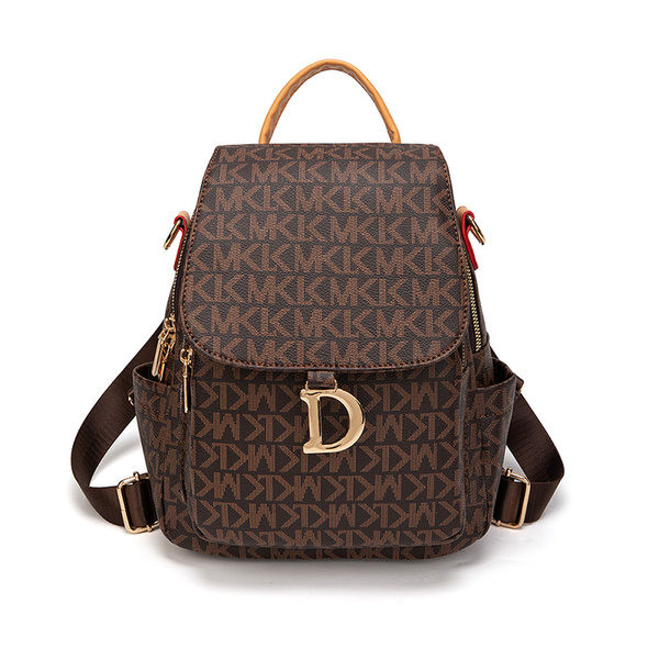 Naiste kaasaegne metallist kaunistusega ökonahast seljakott