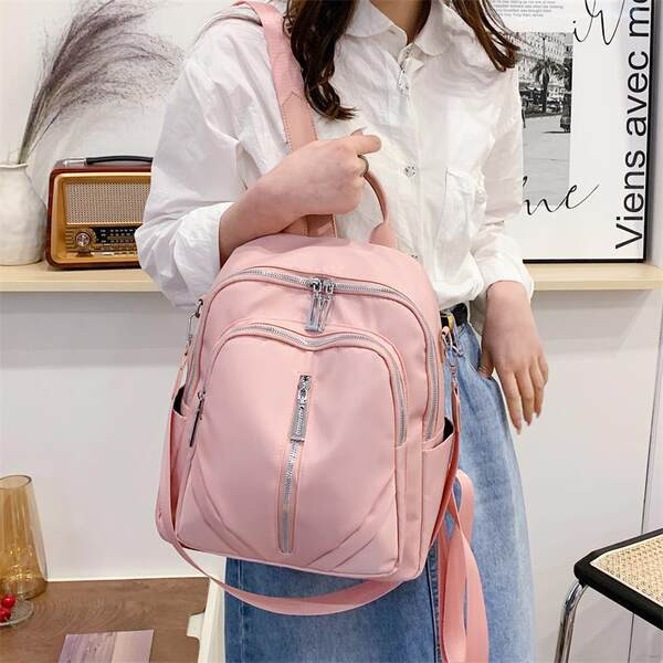 Neperšlampama moteriška keturių madingų spalvų kuprinė