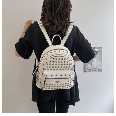 Moteriška trijų spalvų eko odos kuprinė